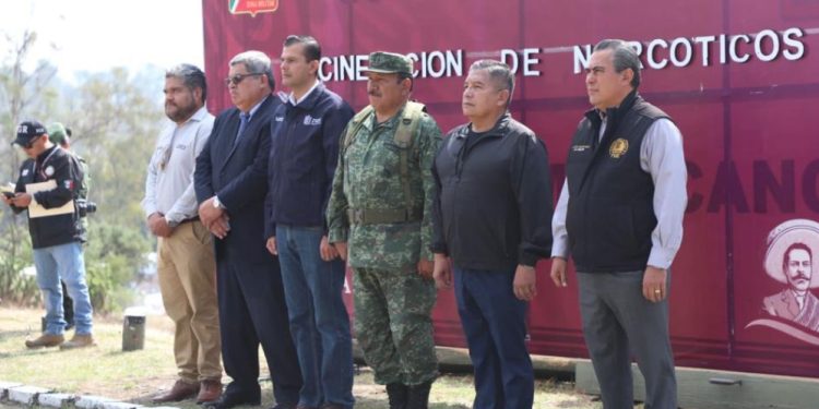 Presente titular de SSP, en incineración de más de 842 kilos de drogas