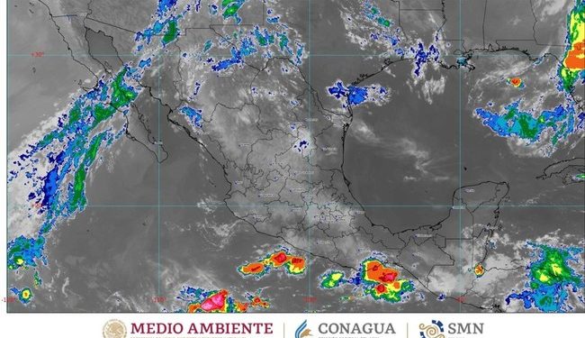 Se pronostican lluvias intensas en regiones de Chiapas, y muy fuertes en zonas de Oaxaca