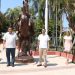 Develan estatuas al General José María Morelos.