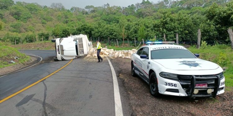 Tránsito del Estado asegura camión robado en Los Reyes