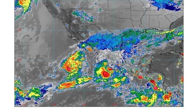 Lluvias torrenciales se pronostican para las próximas horas en Chiapas, Guerrero, Oaxaca, Puebla, Tabasco y Veracruz