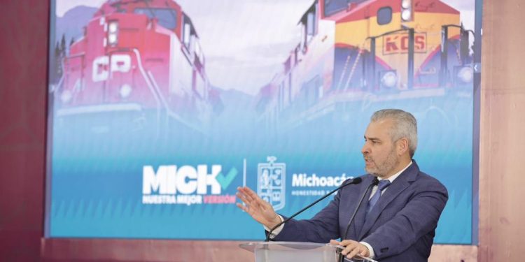 Empresa ferroviaria acuerda inversiones en Michoacán para fortalecer el desarrollo: Bedolla