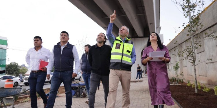 Supervisa Bedolla obras del bajopuente de salida Mil Cumbres