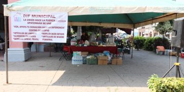 Gobierno de Apatzingán abre el centro de acopio para Acapulco.