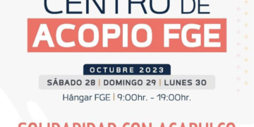 Instala FGE centro de acopio para damnificados del estado de Guerrero