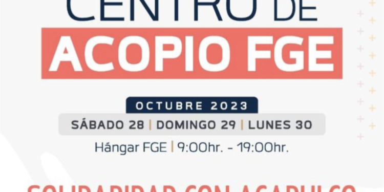 Instala FGE centro de acopio para damnificados del estado de Guerrero