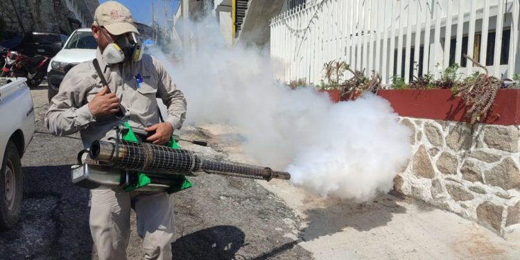 Brigadas sanitarias de Michoacán se la rifan en Guerrero contra el dengue