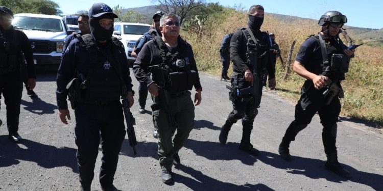 SSP mantiene recorridos de vigilancia, para garantizar la paz en Tinaja de Vargas, Tanhuato