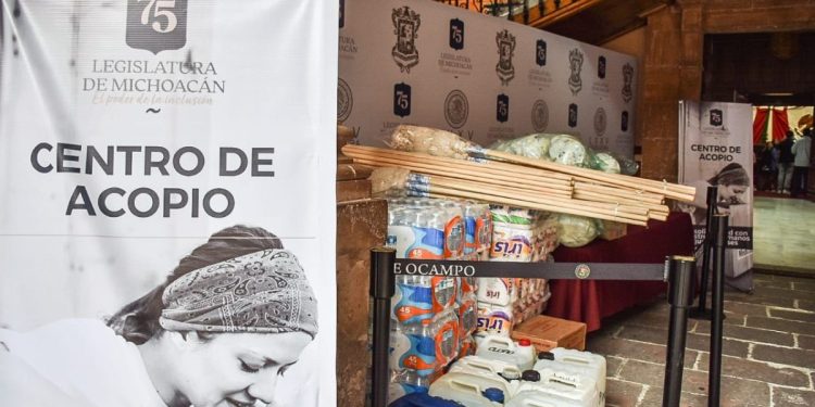 75 Legislatura abre Centro de Acopio en solidaridad con Guerrero
