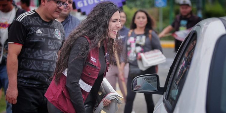 Encabeza Giulianna Bugarini mega brigada en apoyo a Claudia Sheinbaum