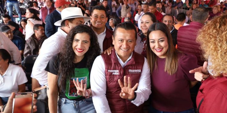 Torres Piña refrenda su respaldo a Sheinbaum en visita a Michoacán
