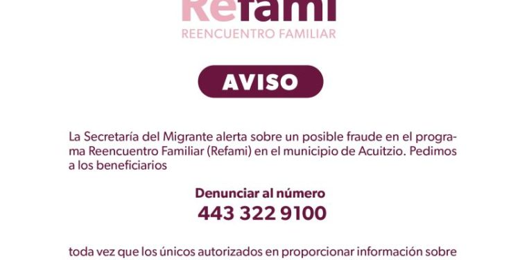 Alerta Semigrante posible fraude en programa Reencuentro Familiar