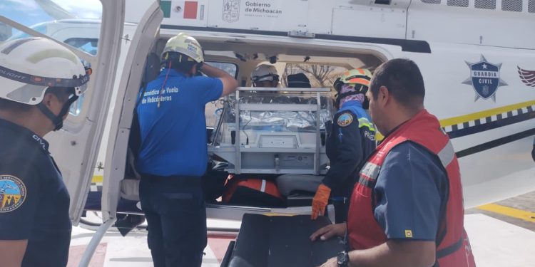 SSP traslada vía aérea a recién nacida con complicaciones de salud