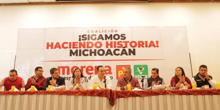 Morena, PT y PVEM refrendan coalición y arrancan trabajos de organización en Michoacán