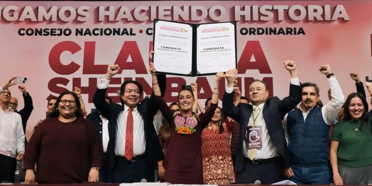 Por uninimidad, el consejo nacional de morena declara a claudia sheinbaum candidata a la presidencia de México