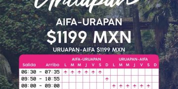 Hoy viernes Uruapan estrena vuelo de Mexicana