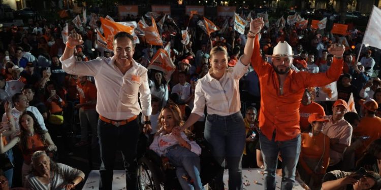 Trazando un nuevo camino arranca campaña electoral rumbo al senado, Carlos Herrera y Michelle Garibay