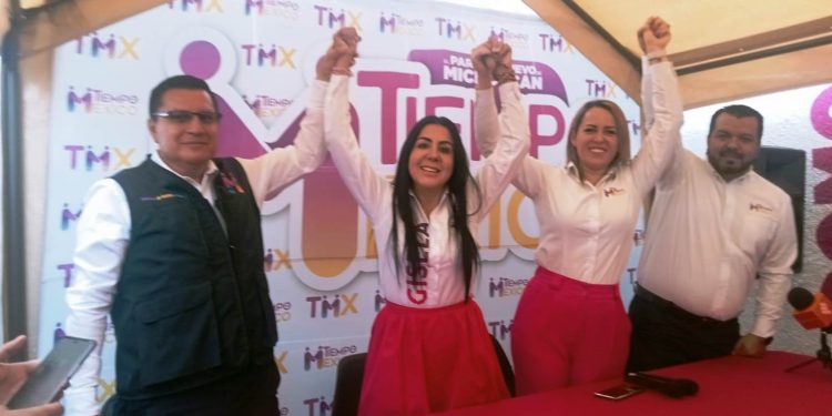 Gisela Vázquez registra su candidatura por Morelia en Tiempo por México