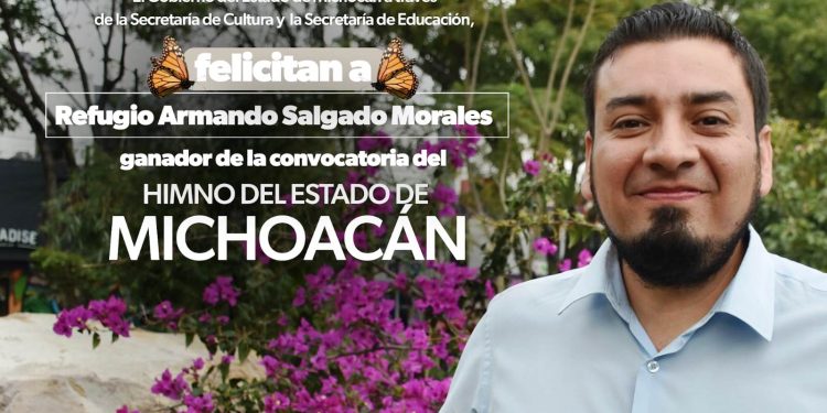 Gana Armando Salgado Morales certamen del Himno de Michoacán