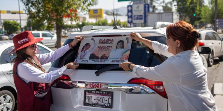 Encabeza Fabiola Alanís difusión de la candidatura de Claudia Sheinbaum en Morelia