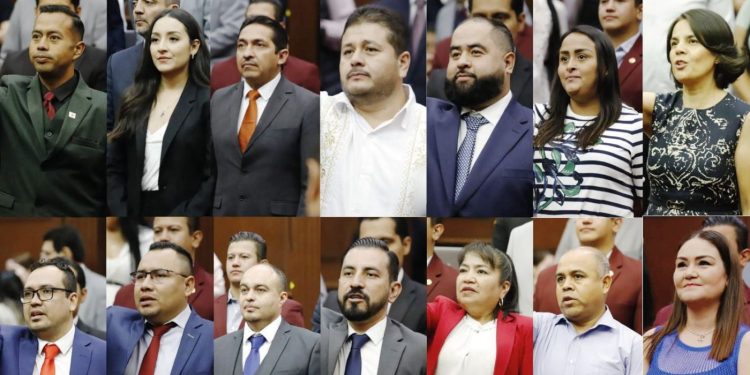 Ante el Pleno de la 75 Legislatura, rinden protesta 14 alcaldes provisionales