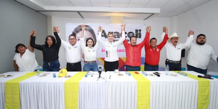 PES y MÁS en LC manifiestan respaldo a Araceli Saucedo y Yuri Navarro