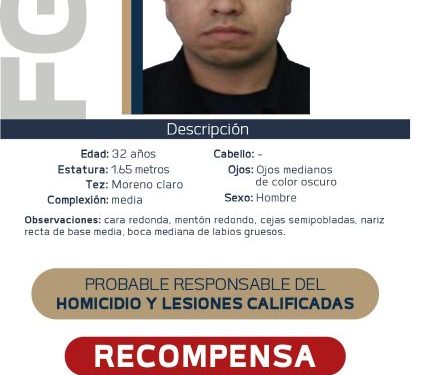 Ofrece FGE recompensa para la detención de Ventura Enrique Astorga García, presunto responsable del homicidio de Saúl R.