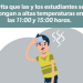 SSM recomienda evitar este horario para actividades al aire libre en escuelas