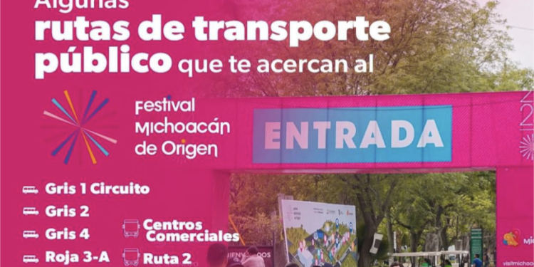 Conoce las rutas de transporte que te llevan al Festival de Origen desde el Centro Histórico