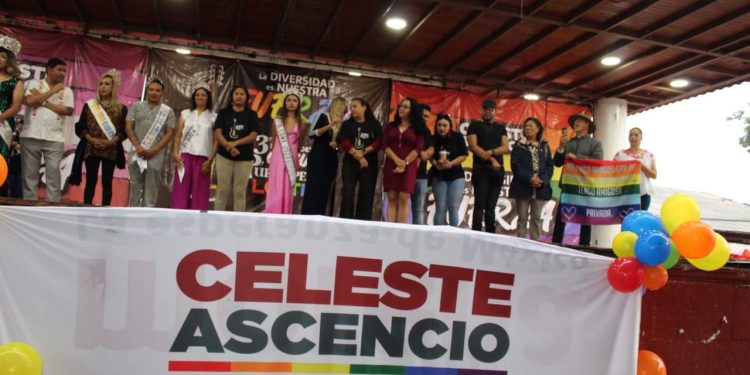 Alzan cientos la voz en la 3a Marcha del Orgullo en Paracho