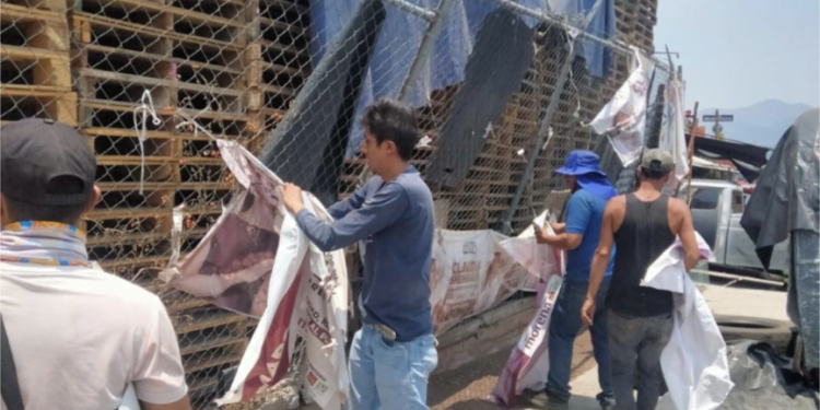 Retira Ayuntamiento de Morelia 2 toneladas de propaganda electoral