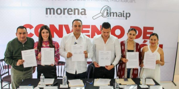 Renovación de convenio con IMAIP fortalecerá capacitación y transparencia: Morena