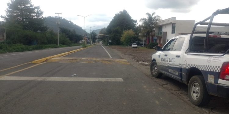 Se reabre circulación en entrada a la comunidad de San Lorenzo, en Uruapan: SSP