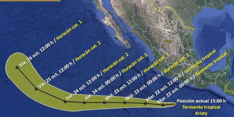 CNPC invita a los habitantes de las costas de Michoacán y Guerrero a implementar medidas previsoras por formación de la tormenta tropical Kristy
