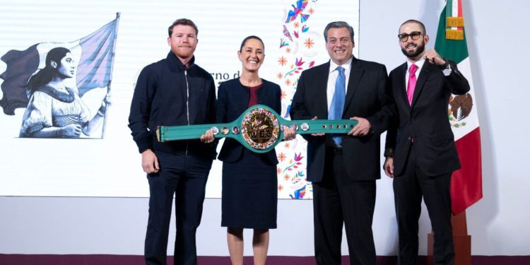 PRESIDENTA CLAUDIA SHEINBAUM ANUNCIA CLASE DE BOX MÁS GRANDE DEL MUNDO; “CANELO” ÁLVAREZ DIFUNDIRÁ  ESTE EVENTO DEPORTIVO