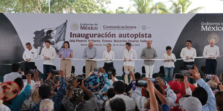 PRESIDENTA CLAUDIA SHEINBAUM INAUGURA AUTOPISTA JALA-PUERTO VALLARTA, TRAMO: BUCERÍAS-PUERTO VALLARTA