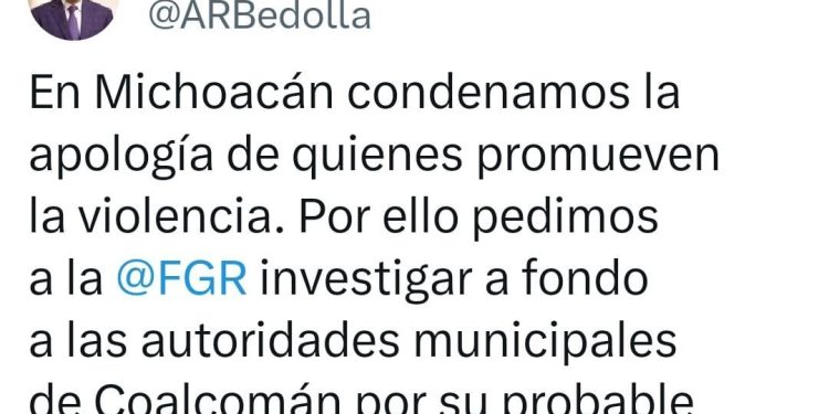 Alcaldesa de Coalcomán debe separarse del cargo para ser investigada: Segob