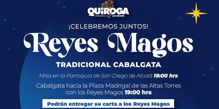 Invita Gobierno de Quiroga a Gran Cabalgata de Día de Reyes Magos