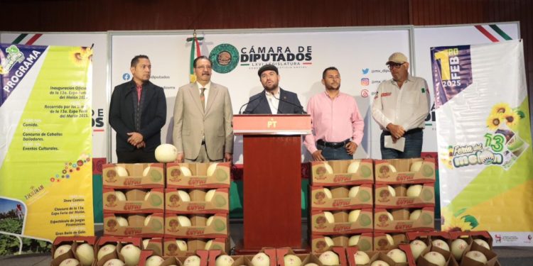 Promociona Reyes Galindo 13ava. Feria del Melón de Zicuirán en la Cámara de Diputados