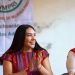 Adriana Campos Huirache se reúne con mujeres del ONMPRI en Apatzingán