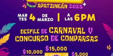 En Apatzingán Invitan a participar en el concurso de comparsas del Martes de Carnaval.