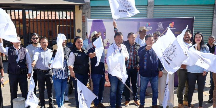 Julio Arreola da banderazo de arranque al Operativo de Seguridad de Semana Santa 2025 en Pátzcuaro