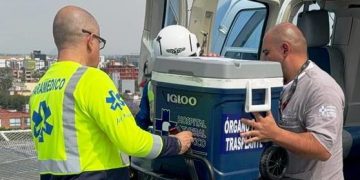 SSP traslada en helicóptero órganos para trasplantes a la CDMX