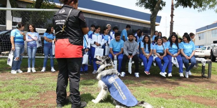 Estudiantes del Colegio de Bachilleres del Estado de Michoacán, plantel Coeneo, visitan las instalaciones de la Fiscalía General