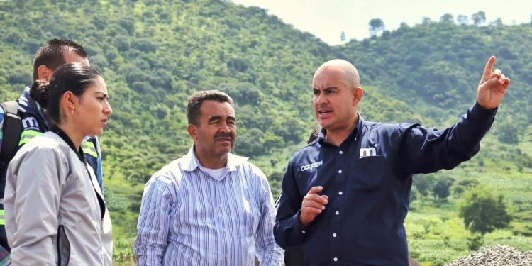 Supervisa Adolfo Torres avances del Acuaférico de Morelia en Lomas del Punhuato