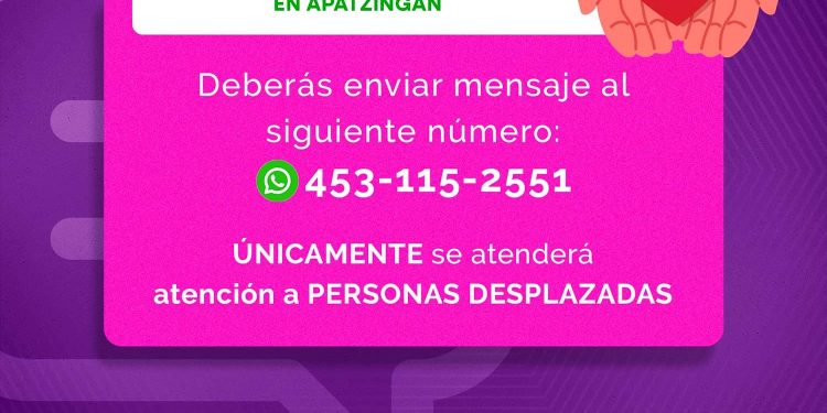 Presidenta de Apatzingán Fanny Arreola habilita número de WhatsApp para atención humanitaria urgente