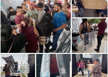 Adriana Campos Huirache entrega apoyos para las familias de Jacona