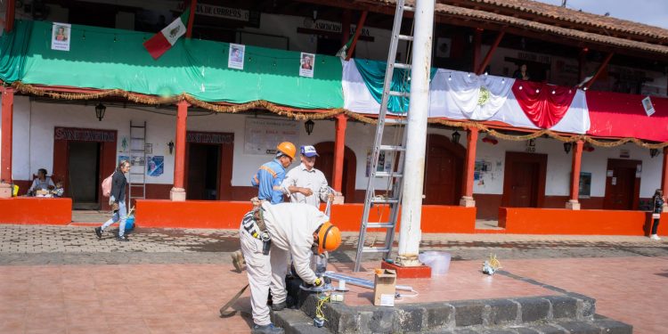 Dayana Pérez Mendoza impulsa rehabilitación de espacios públicos en Opopeo previo a la Feria de la Silla