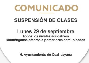 Suspenden clases en todos los niveles educativos en Coahuayana