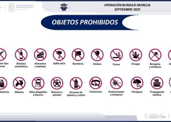 ¡Atención! Estos son los objetos que no podrás ingresar a las fiestas patrias en Morelia: SSP